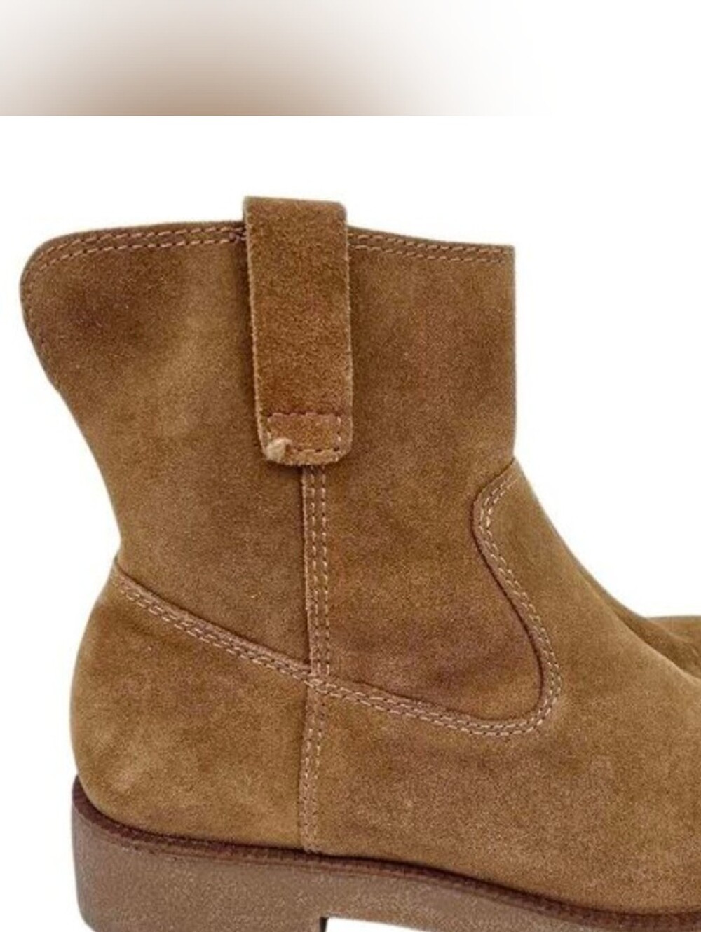 Lucky Brand Women's Rhetty Suede Booties Tan Brown sz 8